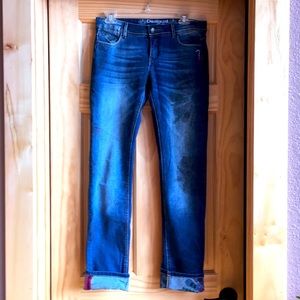 Desigual blue jeans with faint mandala print